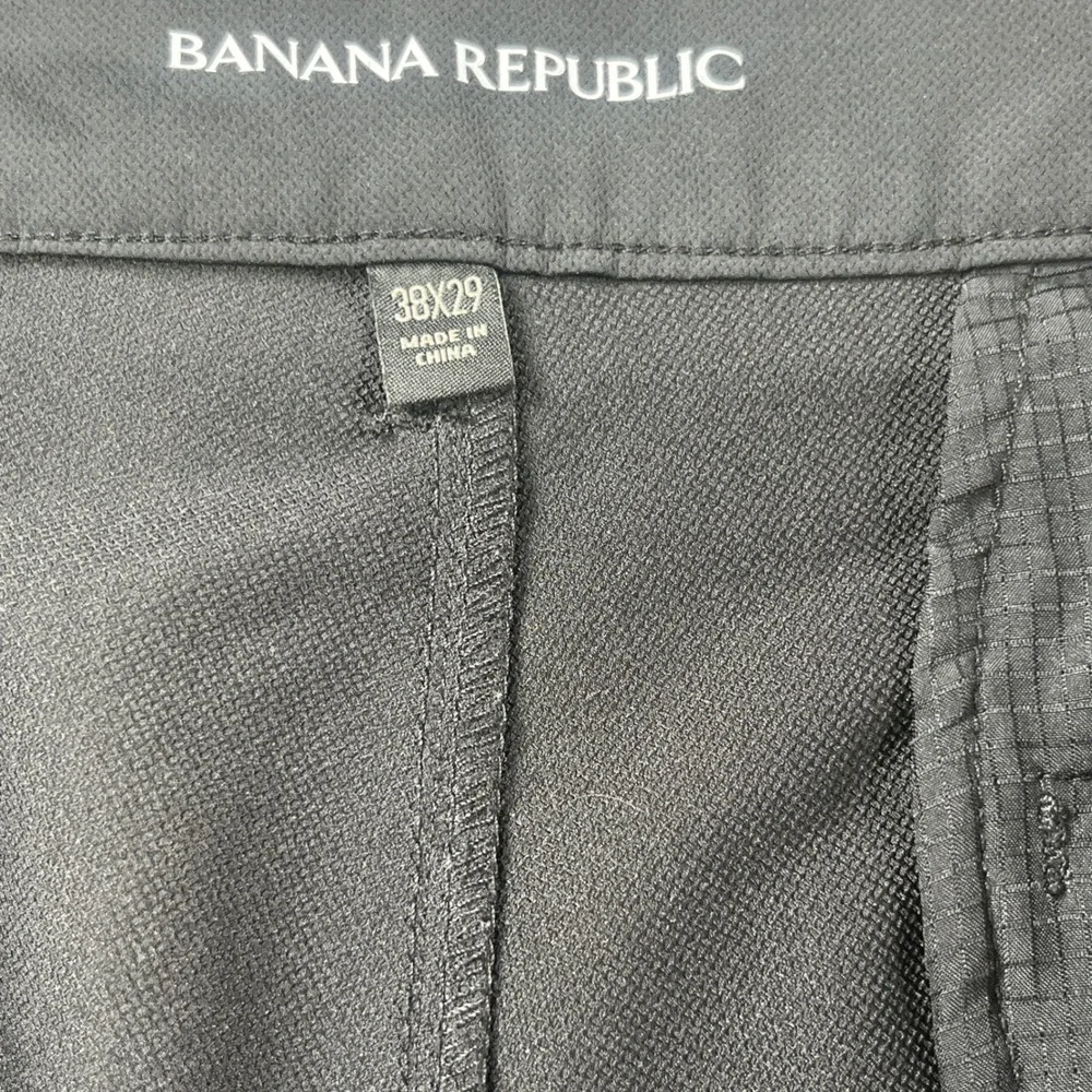 Banana Republic Mens Performance Chino Pants Black 38x29 1557516 Tech Trousers